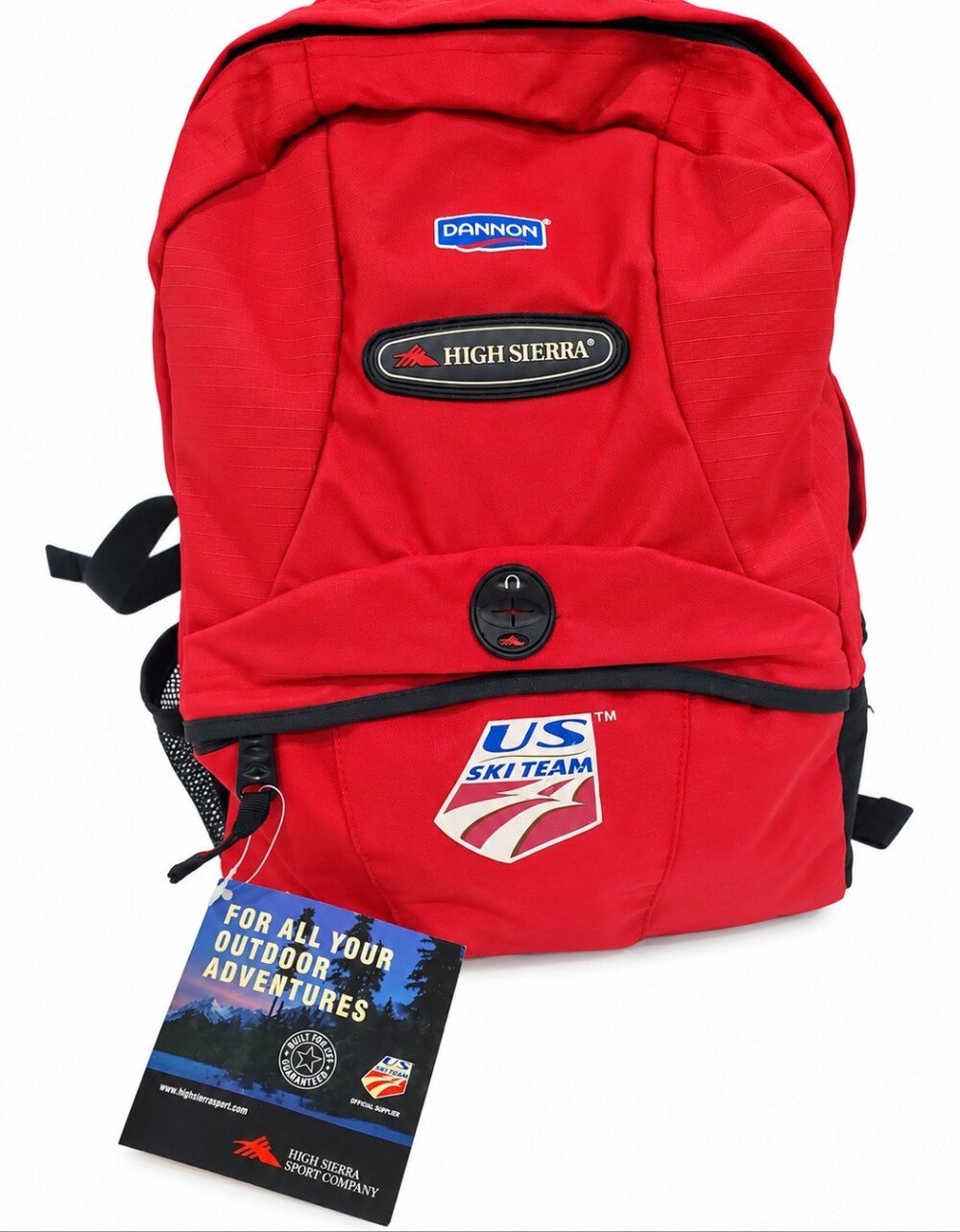 VTG High Sierra US Ski Team Dannon Promotional Backpack Red Deadstock NWT 90s